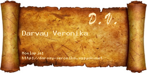 Darvay Veronika névjegykártya